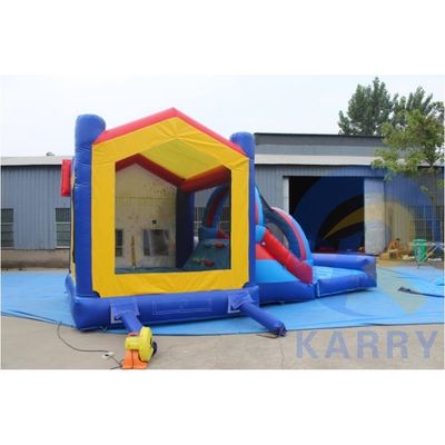PORTABLE PVC Basketball Vergnügungspark Springen Hüpfburg mit Rutsche 14 Jahre auf