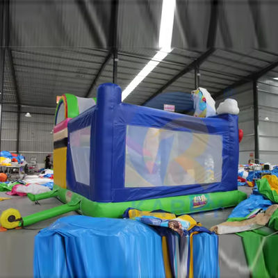 Unisex PVC aufblasbare Sprungkombination mit Rutsche und Einhorn Schloss aufblasbare Sprung