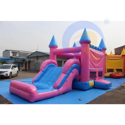Karry Gelb PVC aufblasbarer Türsteher mit Rutsche Commercial Combo Jumping Castle