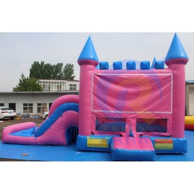 Karry Gelb PVC aufblasbarer Türsteher mit Rutsche Commercial Combo Jumping Castle