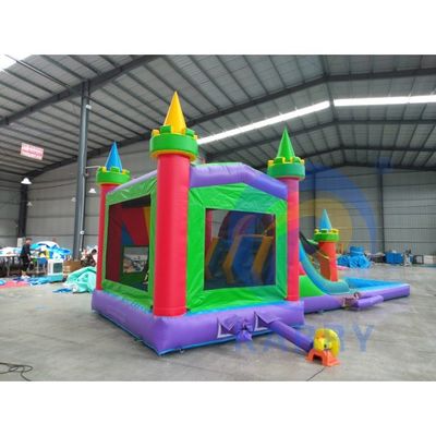 Kinder im Freien Spielplatz Schloss Rutsche Combo aufblasbares Sprunghaus mit Rutsche