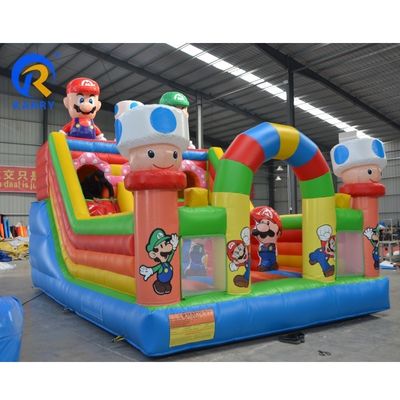 Low Rate Commercial Rental 2023 Design Mario Cartoon Sprungschloss aufblasbarer Türsteher