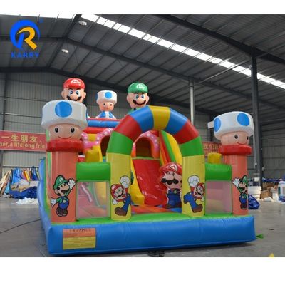Low Rate Commercial Rental 2023 Design Mario Cartoon Sprungschloss aufblasbarer Türsteher