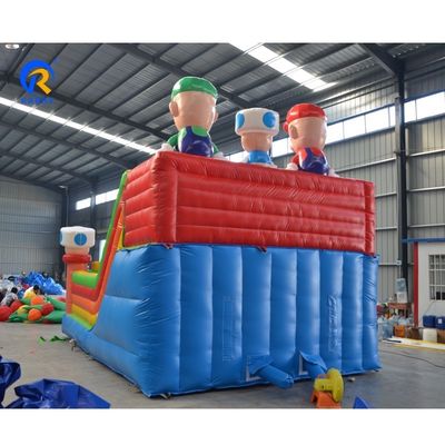Low Rate Commercial Rental 2023 Design Mario Cartoon Sprungschloss aufblasbarer Türsteher