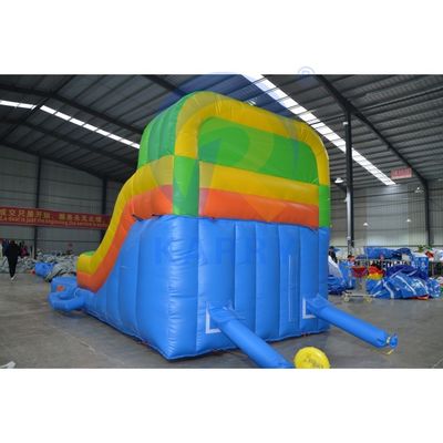 Große Erwachsenengröße kommerzielle Wasserrutsche aufblasbar mit Pool Max-Kapazität 100-500kg