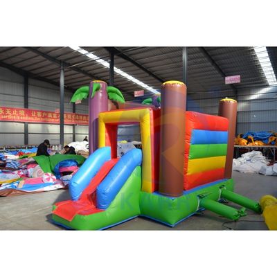 Zeichentrickfilm Kleiner Affe Mini aufblasbare Schlossslide Kombination für Indoor-Spiel