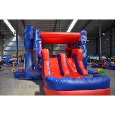 Spiderman aufblasbare Kombination Sprunghaus und Rutsche Muss für Kinder Outdoor-Spielplatz