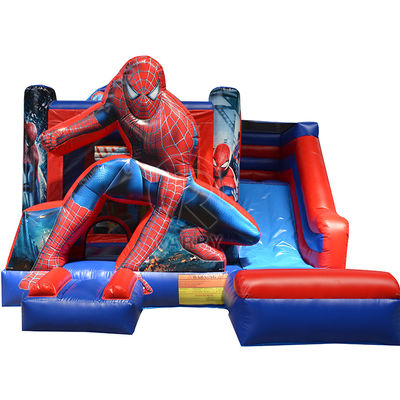 Kommerzielles aufblasbares Spiderman-Sprunghaus mit Schiebereglern aus PVC-Material mit EN14960-Zertifizierung