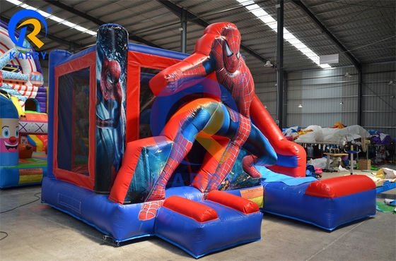 Kommerzielles aufblasbares Spiderman-Sprunghaus mit Schiebereglern aus PVC-Material mit EN14960-Zertifizierung