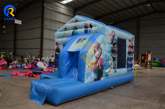 Commercial aufblasbares Sprunghaus Combo Slide Portable Frozen Castle für Spaß Partys
