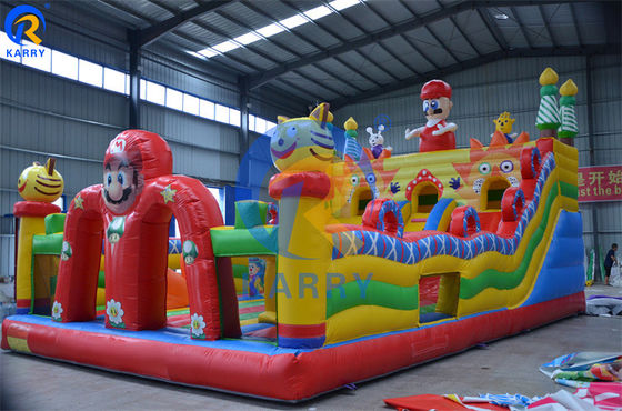 angepasste Farbe Outdoor aufblasbare Mario-Themen-Schieberegler Combo