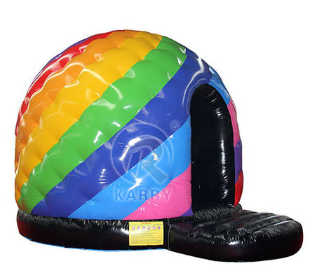 Commercial Kid Trampolin Disco Dome Sprungburg Aufblasbarer Schloss mit leichter Musik
