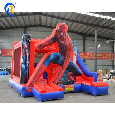 Unisex aufblasbare PVC kommerzielle Spiderman Sprunghaus mit Schieberohrer enthalten