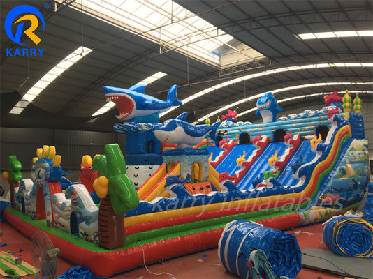 Anpassen Sie Sea World Fun City Aufblasplatz für Kinder Große Sprungburg