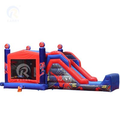 angepasste Farbe aufblasbare Springburg Spiderman Sprungburg mit Slide Combo