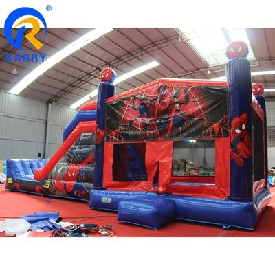 angepasste Farbe aufblasbare Springburg Spiderman Sprungburg mit Slide Combo