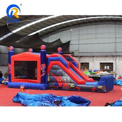 angepasste Farbe aufblasbare Springburg Spiderman Sprungburg mit Slide Combo