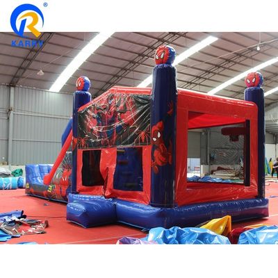 angepasste Farbe aufblasbare Springburg Spiderman Sprungburg mit Slide Combo