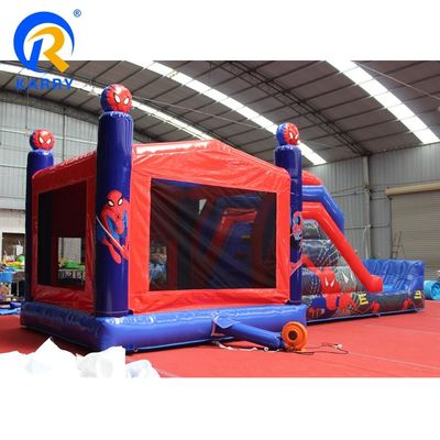 angepasste Farbe aufblasbare Springburg Spiderman Sprungburg mit Slide Combo