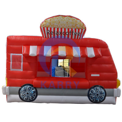 Innen PVC kommerzielle aufblasbare entspannende Kaffee-Auto Sprung-Bouncy Castle Popcorn Booth