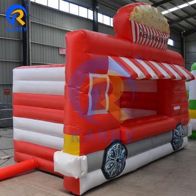 Innen PVC kommerzielle aufblasbare entspannende Kaffee-Auto Sprung-Bouncy Castle Popcorn Booth