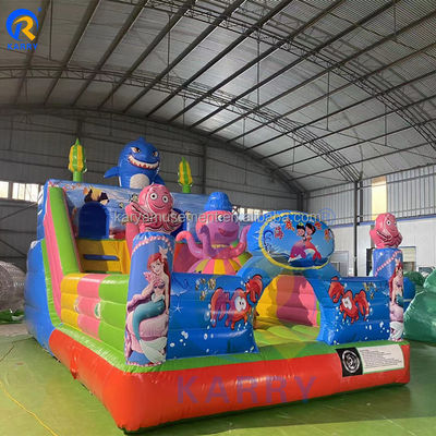 Happy Water World aufblasbare Sprungburg mit Trockenrutsche und Sea Bouncer