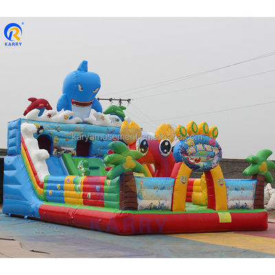 Happy Water World aufblasbare Sprungburg mit Trockenrutsche und Sea Bouncer