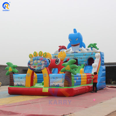 Happy Water World aufblasbare Sprungburg mit Trockenrutsche und Sea Bouncer