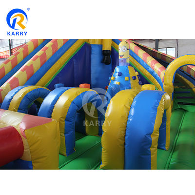 Mechanischer Mann Aufblasbare Spaßstadt 36ft PVC Schloss Sprunghaus mit Rutsche