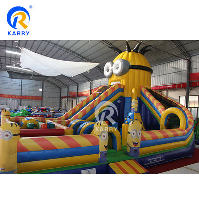 Mechanischer Mann Aufblasbare Spaßstadt 36ft PVC Schloss Sprunghaus mit Rutsche