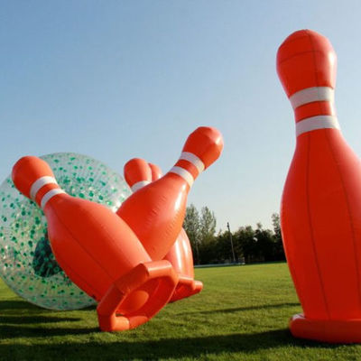 EN71/EN14960 Zertifiziertes riesiges aufblasbares Bowling-Set für Unisex im Freien