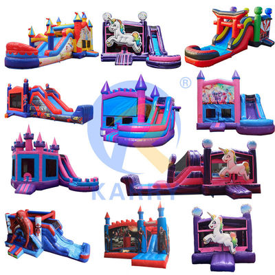 PVC 0,55mm aufblasbares Frozen Castle Bounce House Schieberegler für Vermietung von Partys