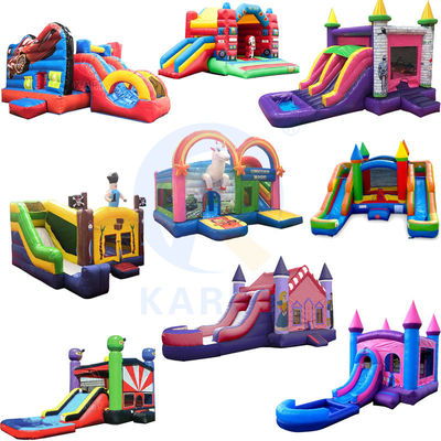 PVC 0,55mm aufblasbares Frozen Castle Bounce House Schieberegler für Vermietung von Partys