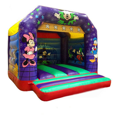 Farbenfrohe Minnie Maus Sprungburg aufblasbare Sprungbouncer Zeichentrickfilm Sprunghaus
