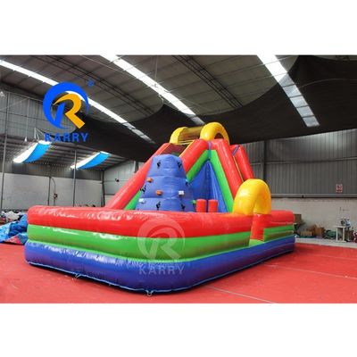 Außenwasser aufblasbare Spiele Sprungburg mit Rutsche und Kletterwand Combo