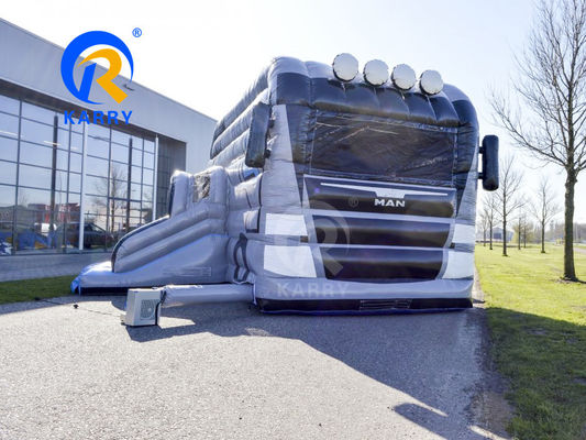 Grauer Lkw Aufblaser Sprung-Sprung-Sprung-Sprunghaus für Party OEM akzeptiert