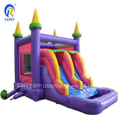 Doppelslide- und Poolsprung PVC aufblasbares Sprunghaus für kommerzielles Outdoor-Spiel