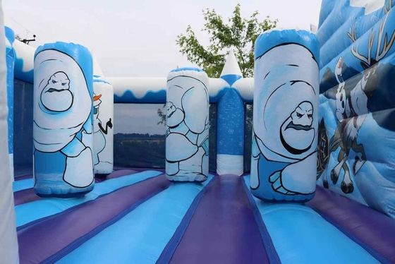 Jumping Castle Slide Combo Custom Frozen Thema aufblasbares Sprunghaus für Party Spaß