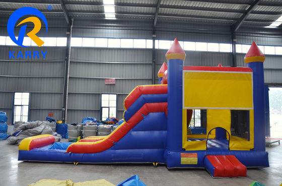 Custom Kids Games Aufblasbares Schloss Nasse Trockene Aussteiger Pool Rutsche Combo Sprung Schloss mit Wasserslide Pool Alter 14