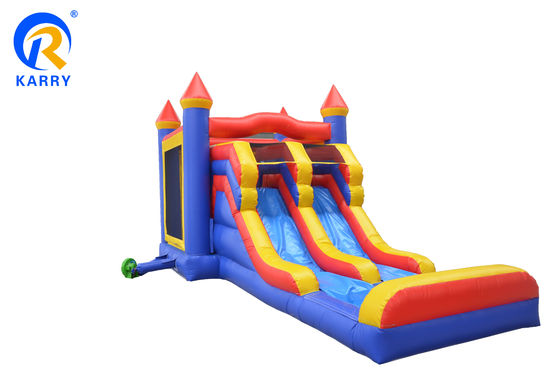 Custom Kids Games Aufblasbares Schloss Nasse Trockene Aussteiger Pool Rutsche Combo Sprung Schloss mit Wasserslide Pool Alter 14