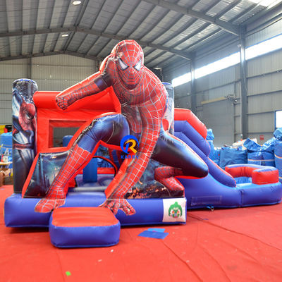 CE-zertifizierte tragbare Spiderman aufblasbare Kombo-Schlossrutsche für Sprunghaus