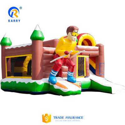 Express-Flug-Schifffahrt Kinder Freiluft-Spielplatz Aufblasbares Sprunghaus mit Rutsche