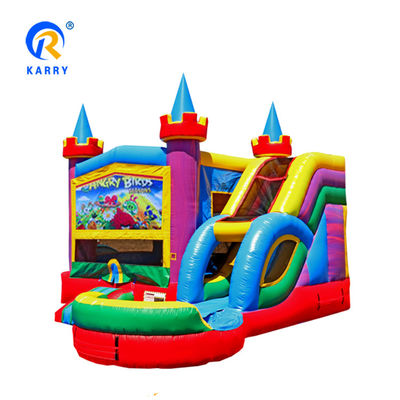 Orange aufblasbare Türsteher Pvc Schloss Sprunghaus für die Party Miete Reparaturkits enthalten