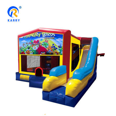 Orange aufblasbare Türsteher Pvc Schloss Sprunghaus für die Party Miete Reparaturkits enthalten