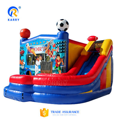 Orange aufblasbare Türsteher Pvc Schloss Sprunghaus für die Party Miete Reparaturkits enthalten