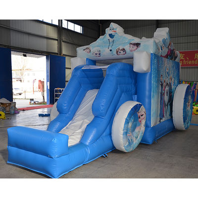 14 Years Up Gefrierter Wagen Aufblasbares Sprunghaus mit Folie Populärer Cartoon Sprungburg