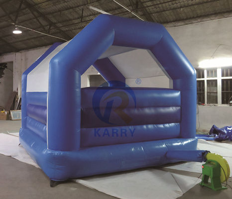 Weiß-blau gewerbliche Sprungburg aufblasbares Sprunghaus für Unisex-Spielplatz
