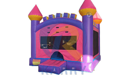 Gewerbliche aufblasbare rosa Schleuder Schloss tragbares PVC-Sprunghaus für Kinder