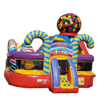 Kidzone kommerzielle aufblasbare Süßigkeiten Haus Thema Schloss Moonwalk Türsteher für zu Hause