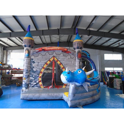 Aufblasbare Majestic Bouncing House Schloss Combo Slide Optionale Größen für 5-10 Passagiere
